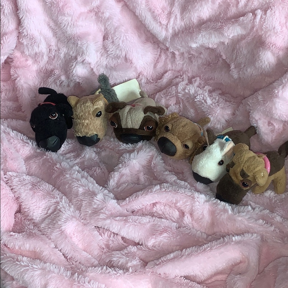 Y2K miniature stuffed dog plush lot